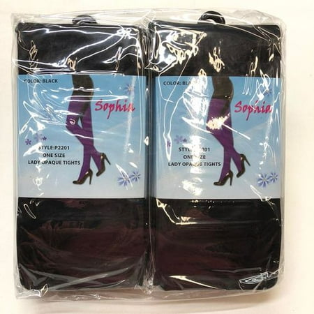 

SOPHIA Women s footed Opaque Tights (Black 6pcs)