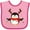 Pink and Red, variant on Inktastic Penguin Xmas Boys or Girls Baby Bib