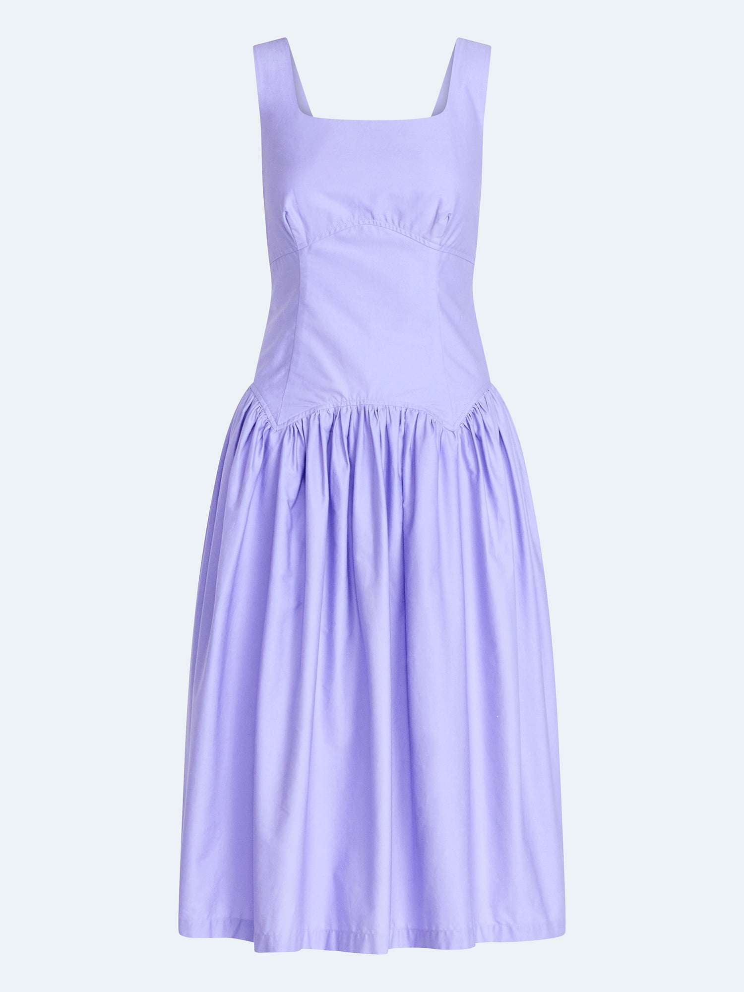 Scoop Women’s Cotton Maxi Dress with Bow Back, Sizes XS-4X
