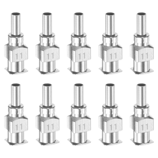 10uds 12G Inoxidable Acero Dispensadoras Agujas, 1/4" Pegamento Aguja Tubos Puntas