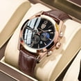 thumbnail image 2 of Poedagar Luxury men watch top brand business waterproof luminous date chronograph quartz leather men's watches Relogio Masculino, 2 of 10