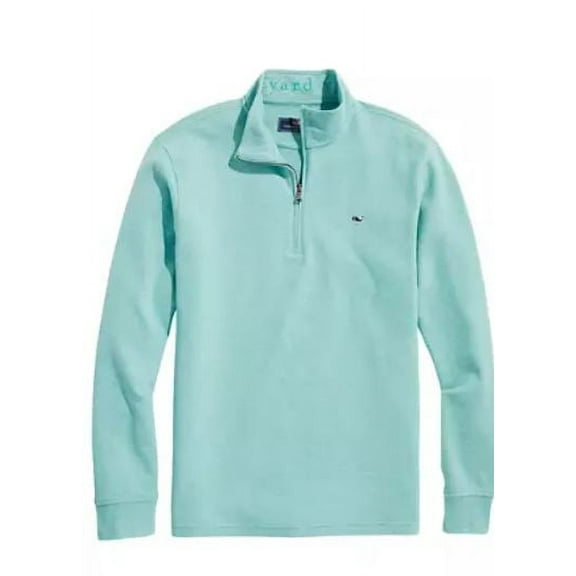 Vineyard Vines Men's Andros Blue Quarter Zip Sweatshirt, Small