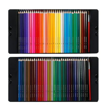 Magicfly 72 Piece Artist Grade High Quality Watercolor Water Soluble Colored Pencil Set,Free Metal Pencil Case