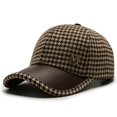 thumbnail image 2 of 2023 Black Brown Houndstooth Baseball Caps For Men Women Retro British Style Plaid Hat Summer Trucker Cap Gorras Hombre56-60CM Gao Jinjia LED, 2 of 2