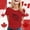 Red, variant on Graphic Tees for Women Casual Soft Basic Everyday Lightweight Breathable Tee for Daily Wear for Spring and Summer Comfort Black XL