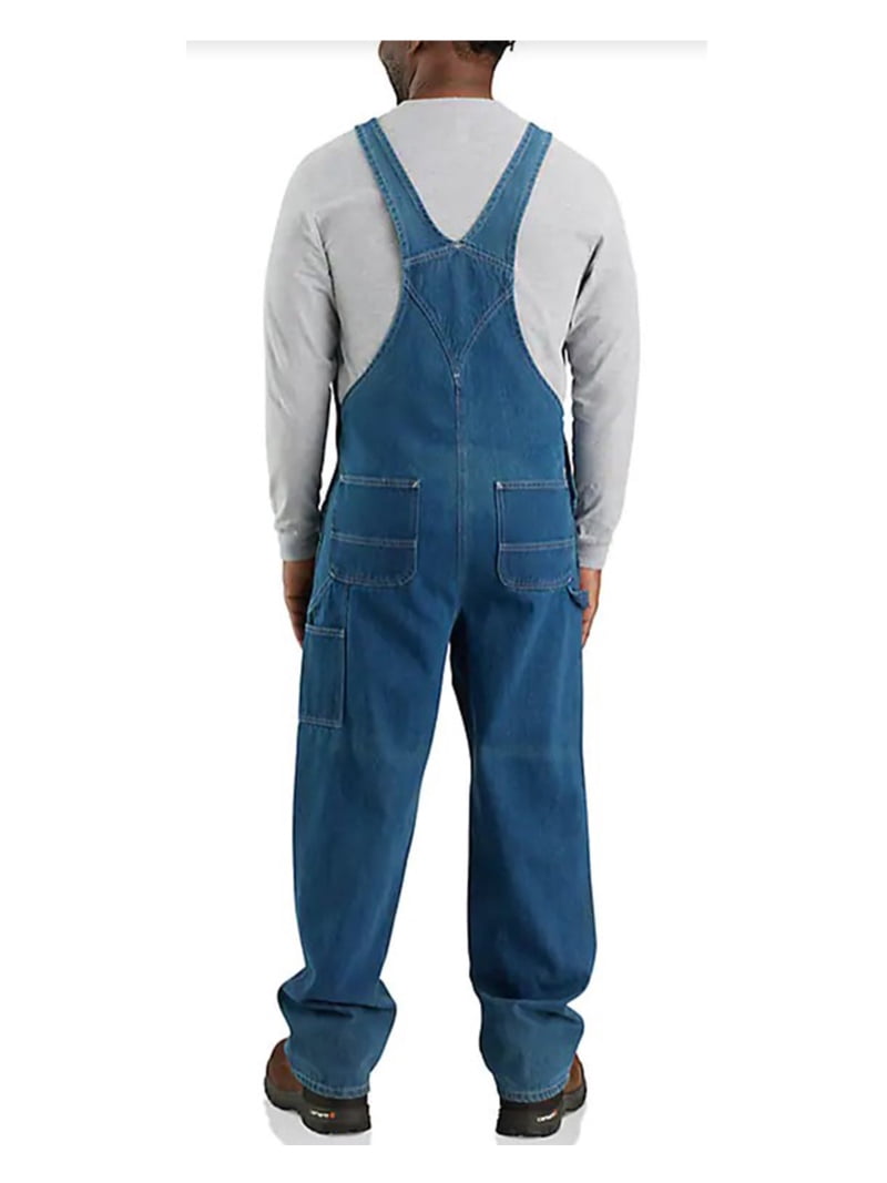 Carhartt Men's Darkstone Loose Fit Denim Bib Overalls Blue 36W x