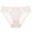 Beige, variant on Womens Panties, Cotton Underwear for Women, French Thin Low Rise Solid Mesh Trim Cotton Gusset Comfort Single Daily Brief White M