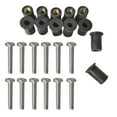 thumbnail image 2 of Paquete de 12 tuercas métricas duraderas de goma para parabrisas, pernos para parabrisas, tuercas para pozos para M6 Cola Pernos de goma, 2 of 7