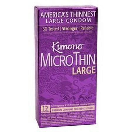 GTIN 016169080128 product image for Kimono Micro Thin Large Lubricated Latex Condoms - 12 ct | upcitemdb.com