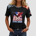 thumbnail image 2 of idosla 250 Anniversary USA Shirt Women 250th Anniversary USA Shirt Patriotic American Flag Eagle Tops 1776-2026 Tshirt Gifts (Red, 4XL), 2 of 6