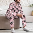 thumbnail image 5 of Salouo French Bulldog Print Button-Front Long Sleeve Pajama Set for Men, Soft 2Pjs Men's Long Sleeve Sleepwear -Large, 5 of 7