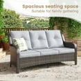 thumbnail image 2 of Vicllax 7 Pieces Wicker Patio Furniture Set 5-Seat Outdoor Conversation Set with 42" Fire Pit Table, 2 of 11