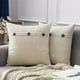 thumbnail image 2 of 2 Pack 16x16 Inch Beige Linen Blend Throw Pillow Covers - Vintage Farmhouse Chic Zipper Closure Decorative Cushion Cases for Couch Sofa Bed - Contempo, 2 of 5