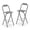 Gray, variant on Gymax 2PCS Folding Bar Stools w/Ergonomic Seat & Comfortable Footrest Anti-Slip Feet Gray & Black