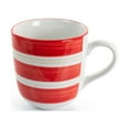 thumbnail image 2 of Gibson Home Sunset Stripes 12 Piece Round Fine Ceramic Dinnerware Set in Red, 2 of 8