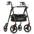 thumbnail image 1 of ZENART Déambulateur à Roulettes pour Aînés et Adultes avec Siège Ajustable et Roues de 10 Pouces, Noir, 1 of 8