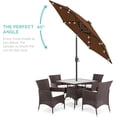 thumbnail image 2 of JJUN 7.5ft Outdoor Solar Patio Umbrella for Deck, Pool w/Tilt, Crank, LED Lights, 2 of 8