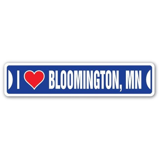 SignMission SSIL-Bloomington Mn Street Sign - I Love Bloomington, Minnesota