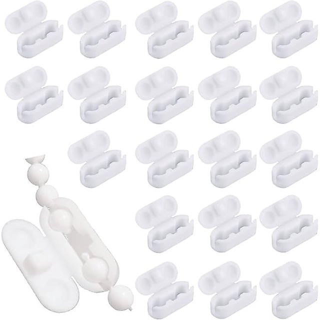 20 Pcs Raccords de Chaîne en Plastique, Connecteur de Chaîne, Clip de Chaîne à Bille, Accessoires pour Réparation de Store, Store Vénitien Ou Rideau