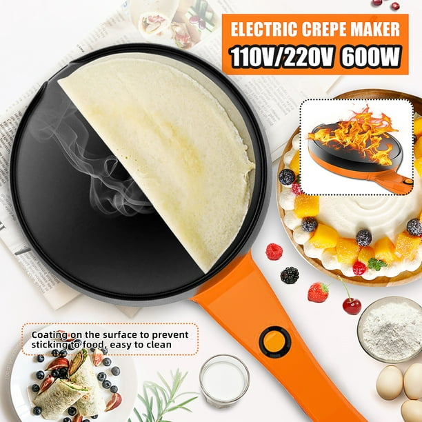  8 Electric Crepe Maker, Portable Crepe Maker Cordless Crepe Pan  Maker Griddle Crepe Pan with Non-Stick Coating for Crepes, Blintzes,  Pancakes, Bacon, Tortillas: Home & Kitchen