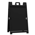 thumbnail image 2 of Plasticade 140NSBKBOXED Signicade Deluxe A-Frame Sidewalk Curb Sign Portable Folding Double-Sided Display with Quick-Change System, Black, 2 of 4