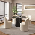 thumbnail image 6 of ACME Hollis Plywood & Boucle Fabric Upholstered Side Chair in Beige (Set of 2), 6 of 8