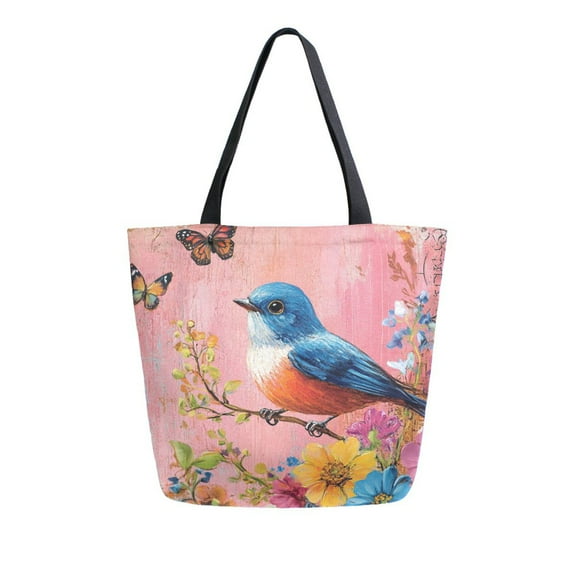 DIXRUYEE Tote Bag Women Weekender Travel Bag Shoulder Handbag Birdsong Among Blossoms Printed