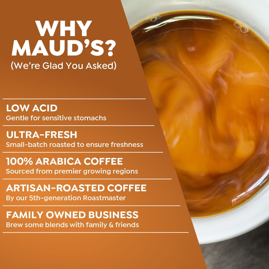 Maud's Salted Caramel Flavored Coffee Pods, 100 ct, Medium Roast Flavored Coffee in Single Serve Pods – 100% Arabica Beans, Compatible with Keurig K Cups Maker