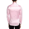 thumbnail image 3 of Camisas De Vestir De Seda Satinada Brillante Para Hombre, 3 of 7