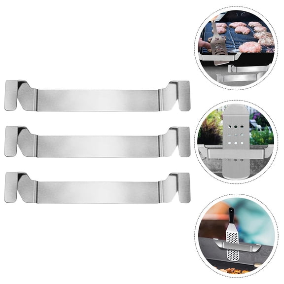 Milisten 3-Piece Stainless Steel BBQ Spatula Set with Stand and Griddle Holder, Perfect for Outdoor Grilling and Cooking