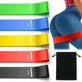 thumbnail image 5 of Resistance Bands, Exercise Workout Bands for Women and Men, 5 Set of Stretch Bands for Booty Legs, Pilates Flexbands, 5 of 5