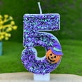 thumbnail image 1 of Halloween Pumpkins Print Themed Birthday Candles Numbers Birthday Cake Topper For Boy Girl Halloween Pumpkins Birthday Decoration, 1 of 7