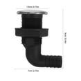 thumbnail image 2 of PAMINGONO Nylon Boat Hardware Elbow Outlet with Leakproof Deck Drain Connector for Marine Plumbing, 2 of 8