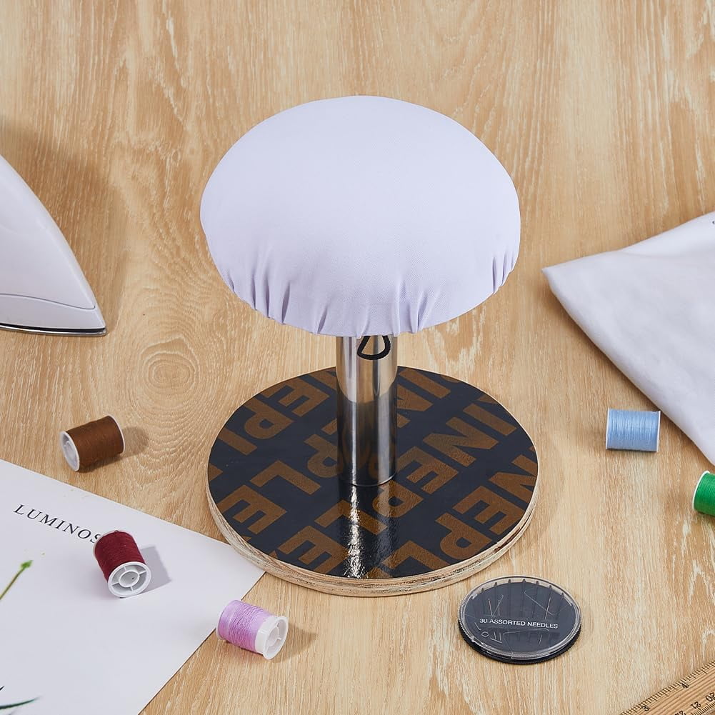 DIY Wooden Ironing Mat Sponge with Cotton Round Stool Portable Small Chest Ironing Board Table Top Flat Round 180x180mm DIY