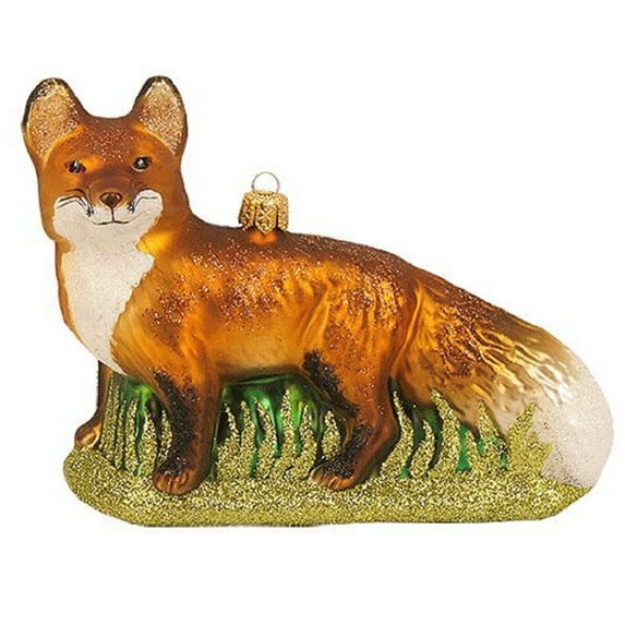 Standing Fox Polish Glass Christmas Tree Ornament Decoration Animal Wildlife