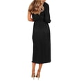 thumbnail image 4 of One Shoulder Women Elegant Knee-Length Long Party Dress, 4 of 5