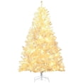 thumbnail image 6 of HOMCOM 6ft Tall Prelit Artificial Christmas Tree Holiday Décor with 638 Branches, 220 Warm White LED Lights, Auto Open, White, 6 of 10
