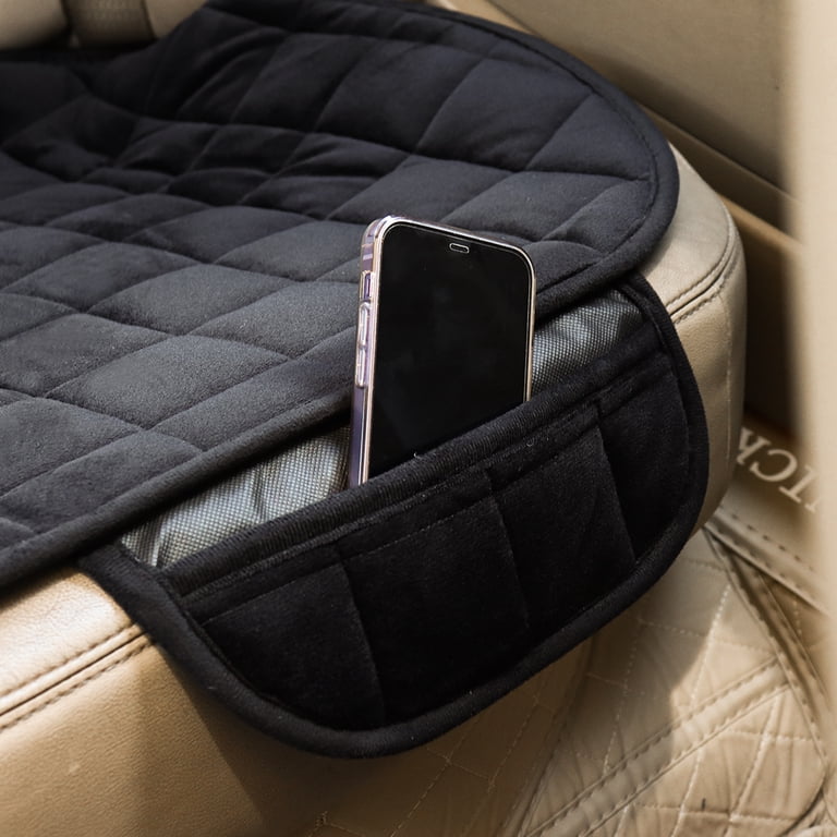 XUKEY Rear Seat Cushion Cover, Black Plush photo 5