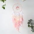 thumbnail image 4 of Con piedra de cristal curativo Natural, atrapasueños de ensueño hechos a mano de cristal rosa perfecto para decoración de dormitorio de niñas regalo artesanal, 4 of 4