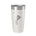 thumbnail image 1 of Eagle Nest Lake Map Tumbler Travel Mug Insulated Laser Engraved Coffee Cup New Mexico 20 oz White, 1 of 1