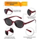 thumbnail image 3 of Gafas de Sol FEISEDY Retro Ovaladas para Mujer Años 90 Transparentes Rojas, 3 of 7