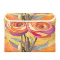 thumbnail image 7 of Yayeee Collapsible Cube Storage Bin with Lid Fabric Closet Decorative Basket with Handles, Purple Abstract Floral, 7 of 7