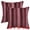 Claret, variant on Unique Bargains Pack of 2 Plush Striped Pillow Covers 20" x 12" Claret