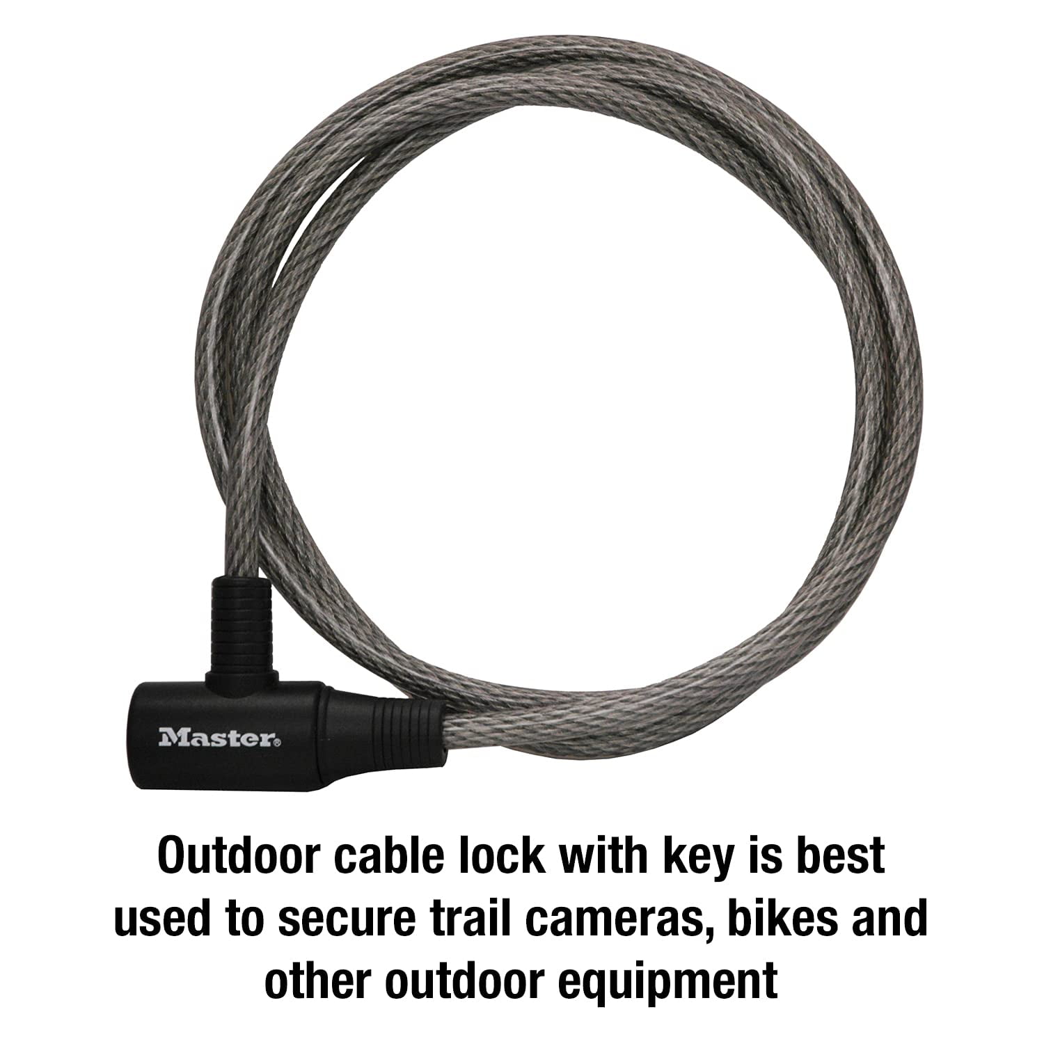 Master Lock Cable Lock, Keyed Bike Lock, 6 ft. Long, 8154DPF