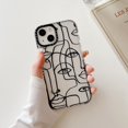 thumbnail image 3 of Simple Line Abstract Face Art Picasso Zebra Cow Stripe Transparent Soft Case Cover Casing Compatible for iPhone 14 Pro Max Plus 13/12/11/X/XS/XR 7Plus/8Plus 7/8/SE2020 6/6Plus, 3 of 3