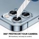 thumbnail image 4 of Para iPhone 13 14 11 Pro Max Diamond Metal Camera Protector para iPhone 12 13 Mini Camera Protector 3PCS-Set Lens Protection Glass, Red Diamond, 4 of 5