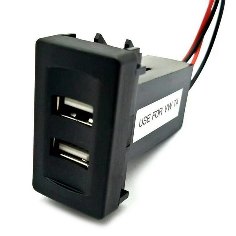 Auto Dual USB Phone Charger 5V 2 Ports Socket LED Light For VW
