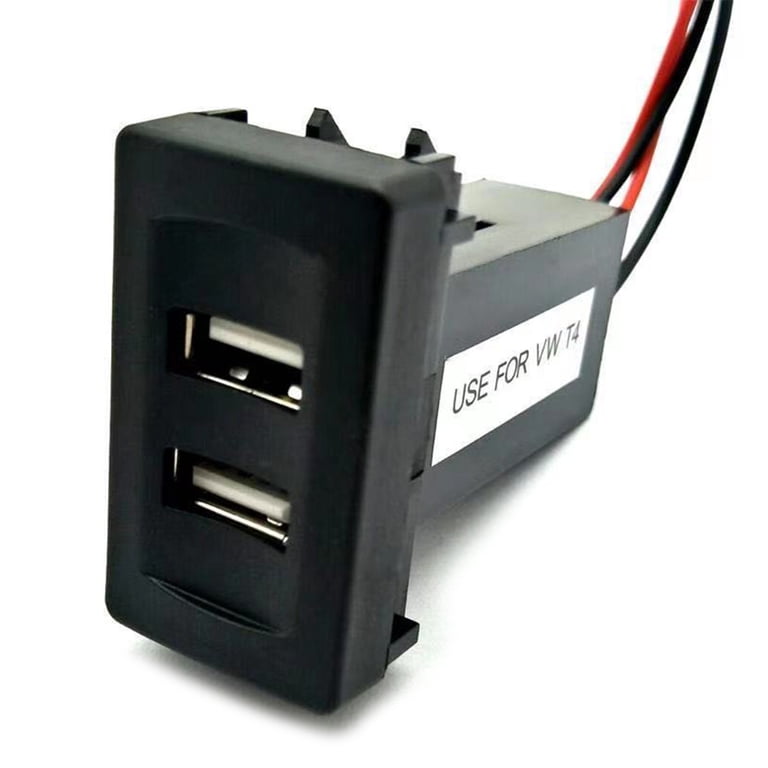 for Volkswagen-T4 Car Charger Dual Port Adapter Portable Cigarette Lighter  USB Charging Cable Quick Charge