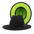 thumbnail image 3 of Weikingp Clearance! Hats for Women, Hat Panama Hat Casual Jazz Women Hats Tone Wool Two for Men Wide Fedora Baseball Caps, Green, 3 of 4