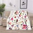 thumbnail image 3 of Wildflowers Floral Throw Blanket Colorful Watercolor Poppy Cornflower and Chamomile Decorative Soft Warm Cozy Blanket Plush Throws ​Blankets (51" x 59"), 3 of 6